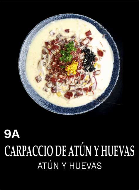 CARPACCIO ATUN CON HUEVA